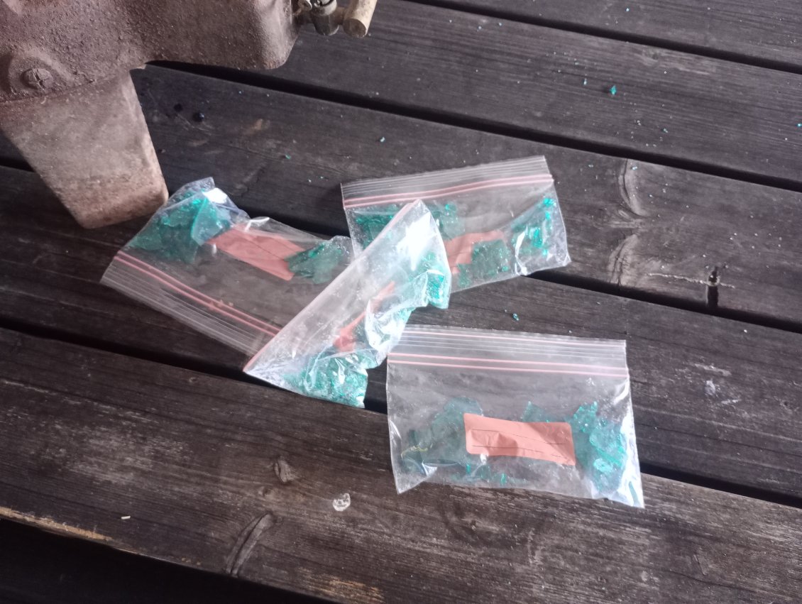 crystaux en sachets